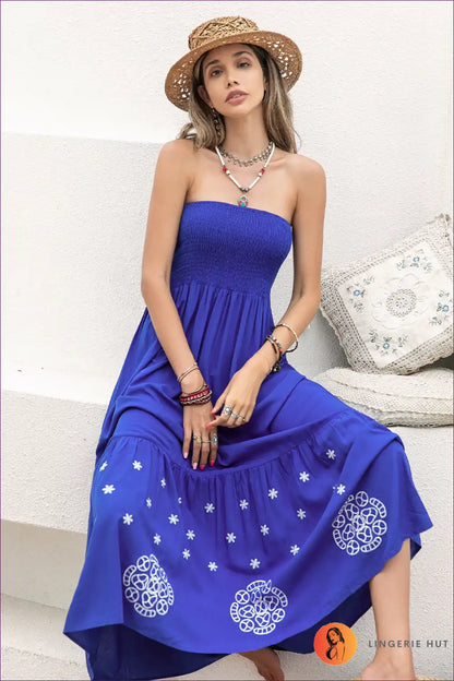 Maxi Dress with Embroidered Details - Bohemian Luxury for A-line, Boho, Casual, Dress, Evening Wear