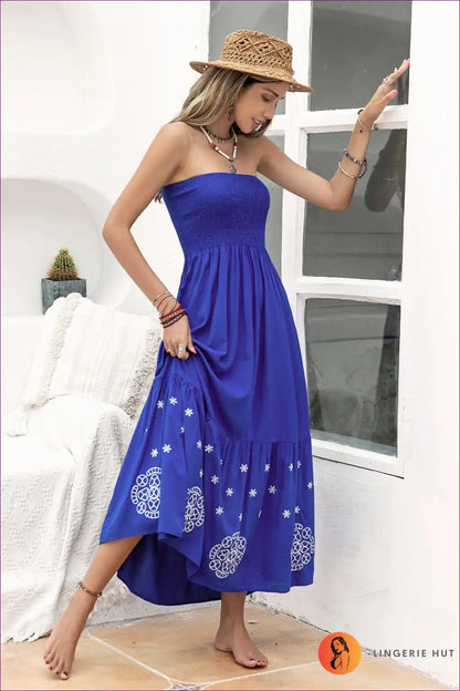 Maxi Dress with Embroidered Details - Bohemian Luxury for A-line, Boho, Casual, Dress, Evening Wear