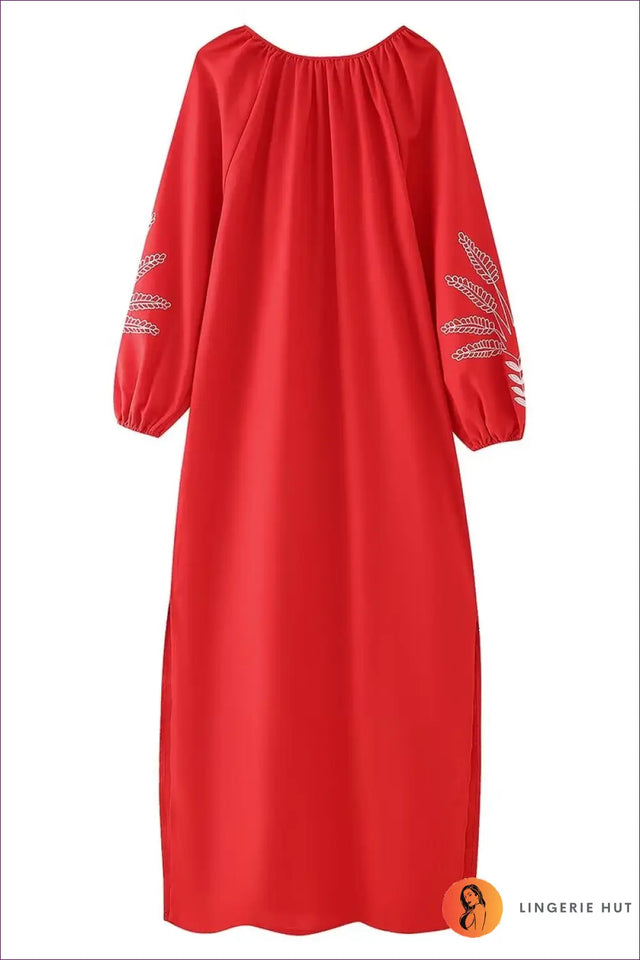 Embroidered Maxi Dress - Weekend to Evening Versatility