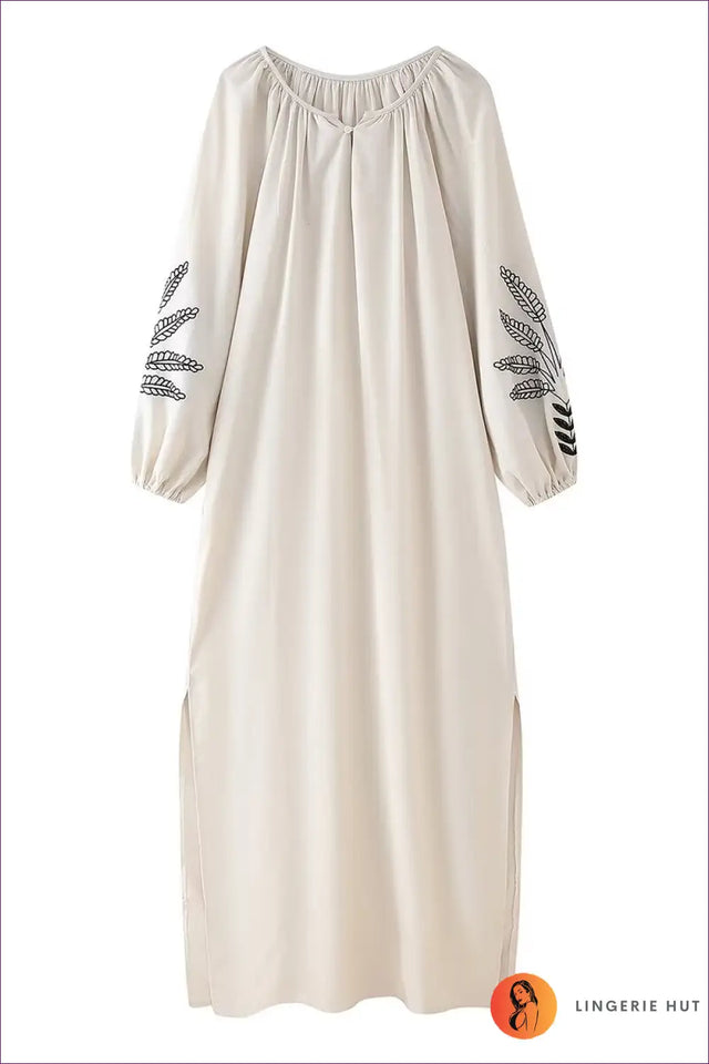Embroidered Maxi Dress - Weekend to Evening Versatility