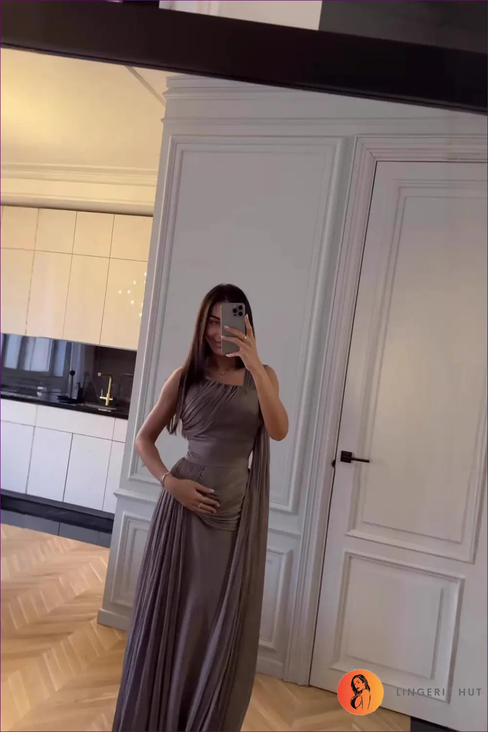 Maxi Dress with Fitted Waist - Quiet Confidence - Casual • Cotton • Dresses • Everyday - Lingerie Hut