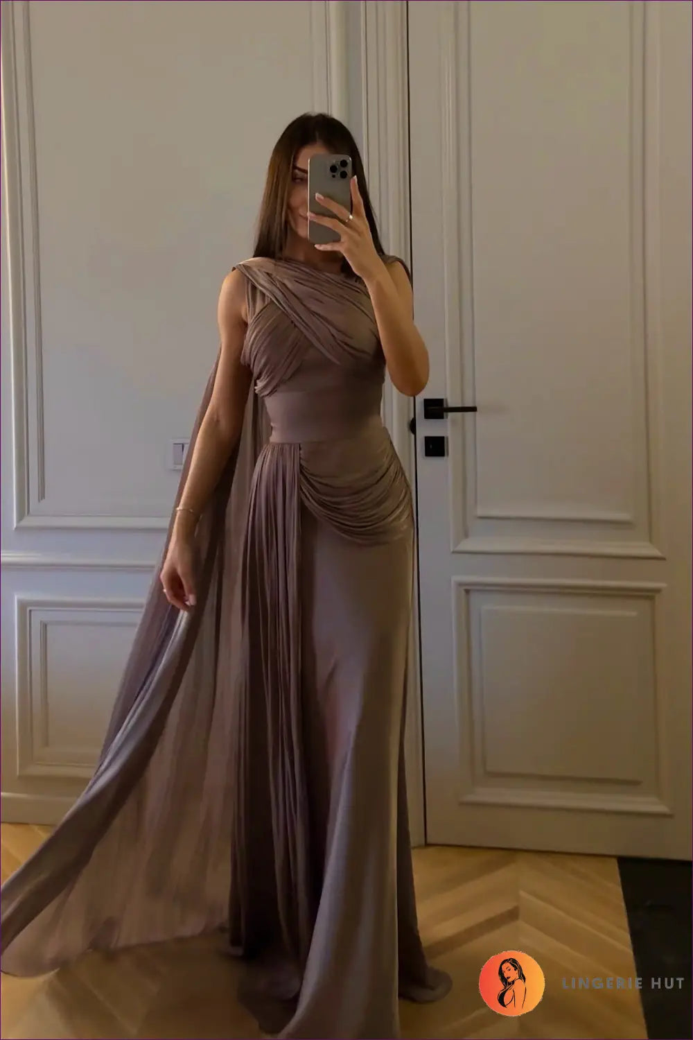 Maxi Dress with Fitted Waist - Quiet Confidence - s / Purple - Casual • Cotton • Dresses • Everyday - Lingerie Hut