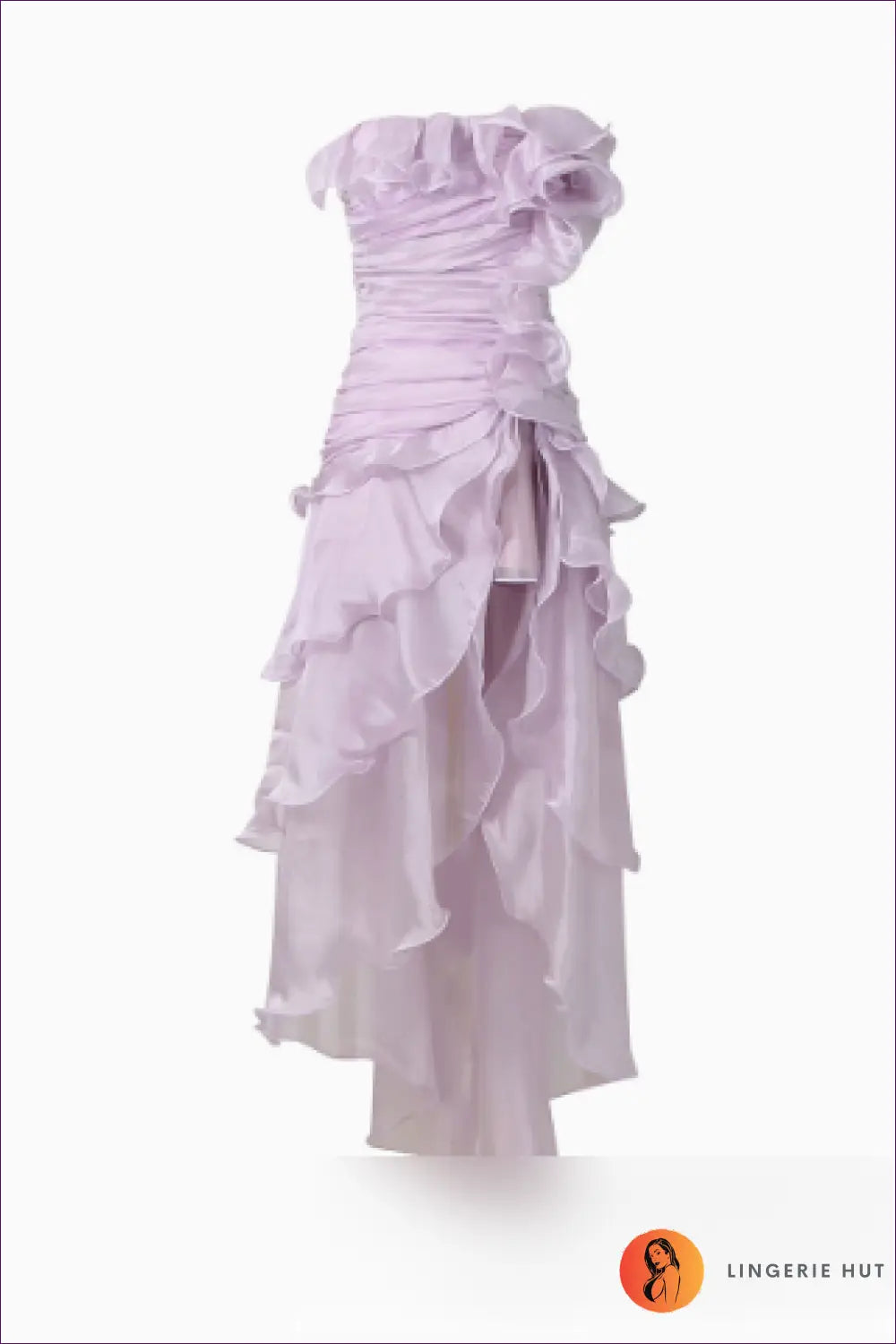 Maxi Dress with Floral Appliqué - Occasion Poise - s / Purple - a Line • Evening Wear • Formal - Lingerie Hut
