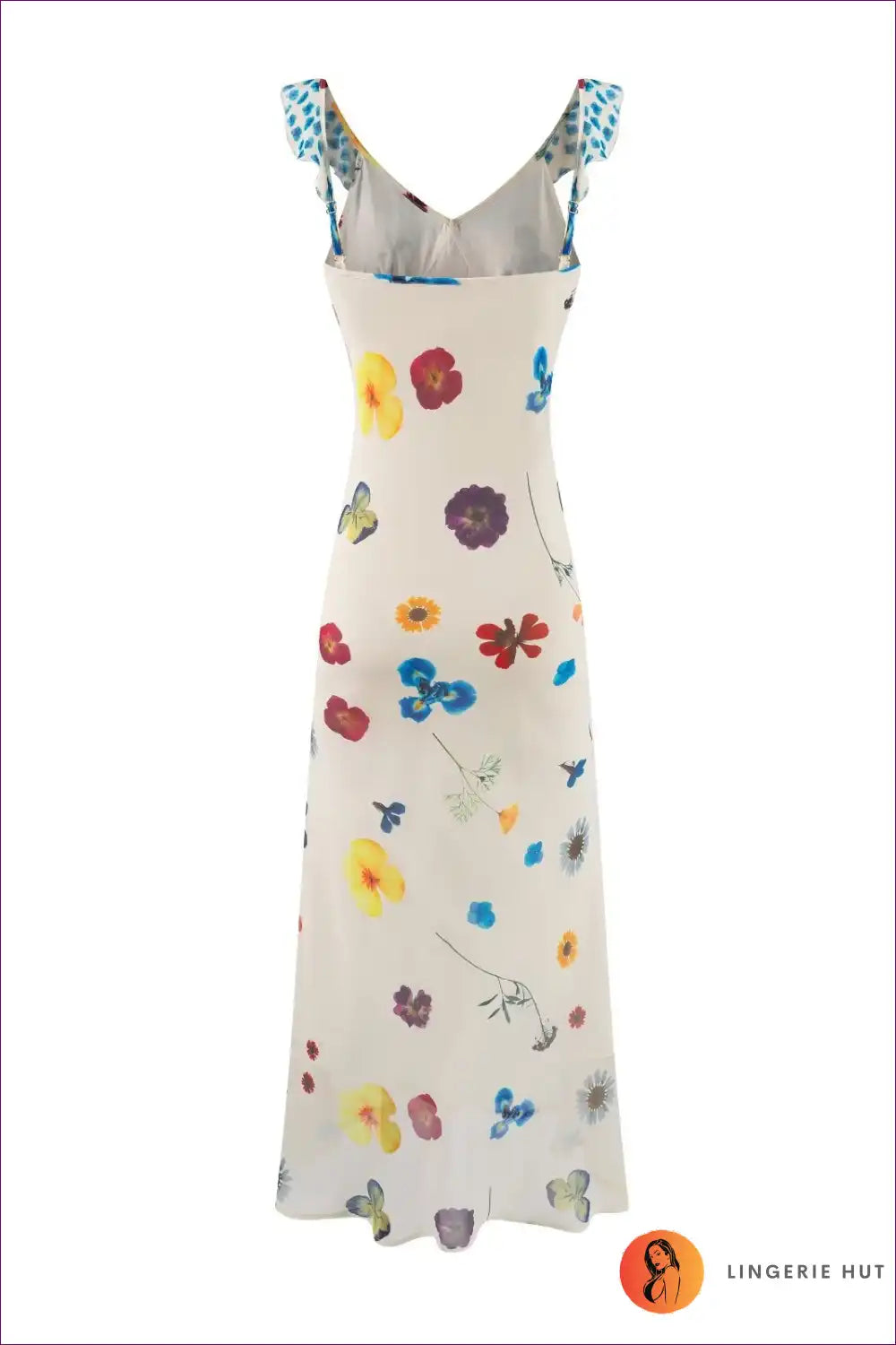 Maxi Dress with Floral Print - Vacation Dreams for A-line, Beachwear, Boho, Casual,