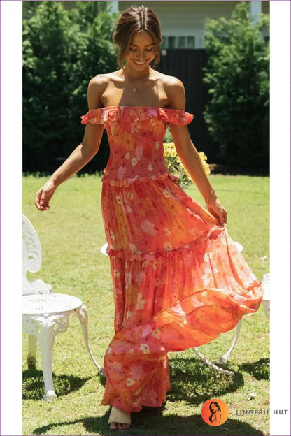 Maxi Dress with Floral Smocking - Bohemian Dreams for A-line, Boho, Casual, Dress, Everyday