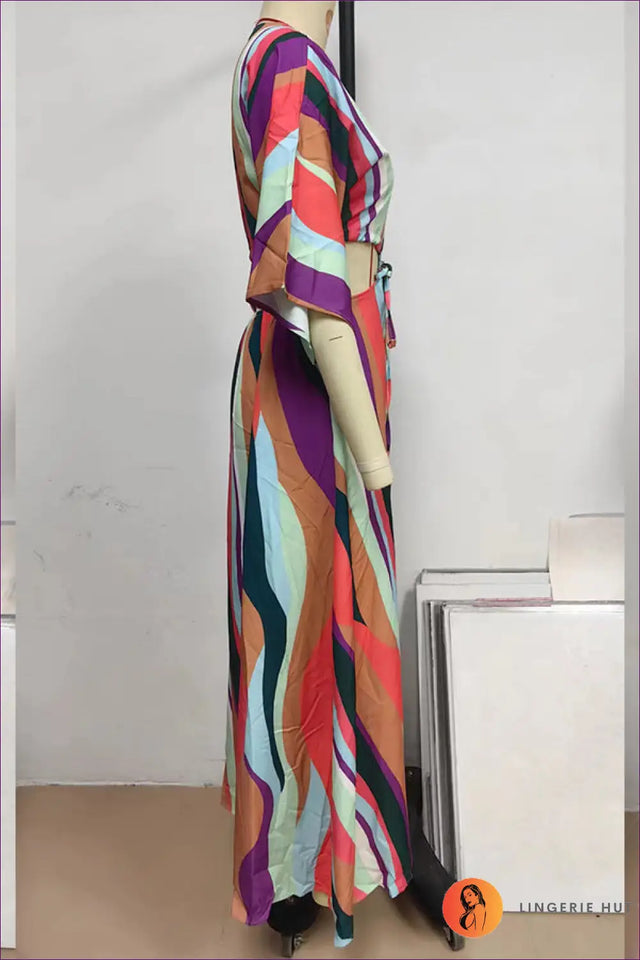 Maxi Dress with Geometric Cut-Outs