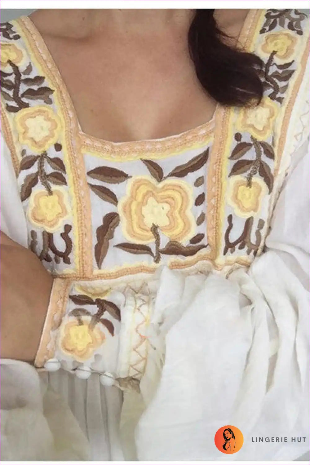 Maxi Dress with Heavy Embroidery - Cultural Elegance for All Season, Boho, Dress, Evening Wear, Formal Wear