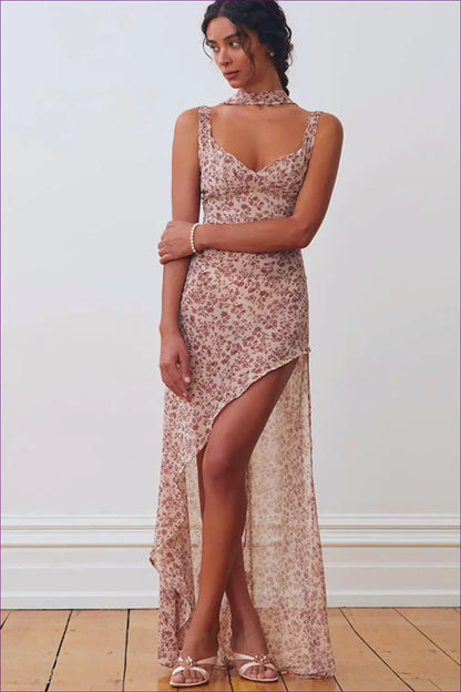 Maxi Dress with High Slit - Romantic Evenings