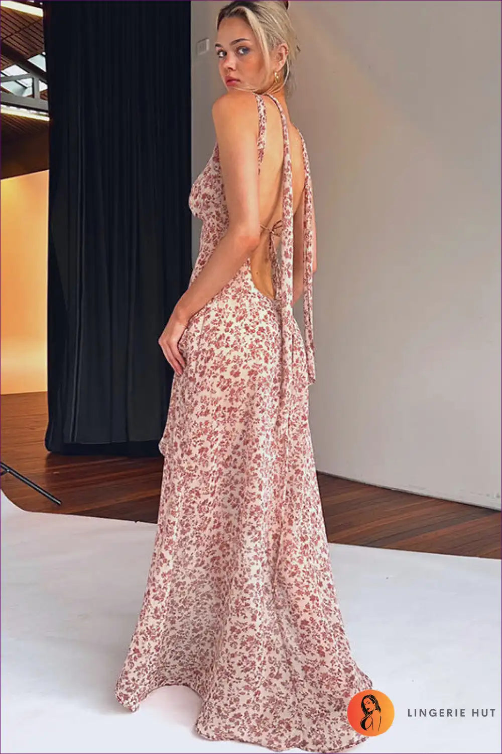 Maxi Dress with High Slit - Romantic Evenings