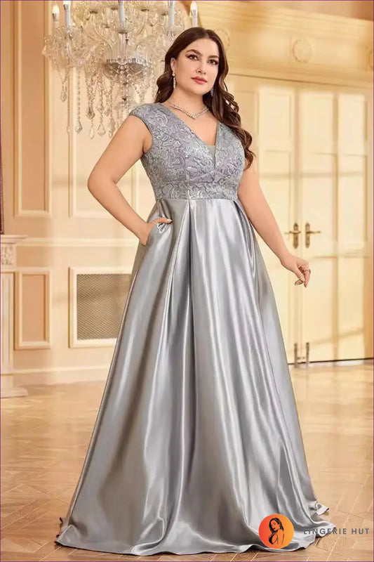 Lace Bodice Maxi Dress - Understated Glamour for Every Event - Dresses - Lingerie Hut - A-line • All Season • Bridal