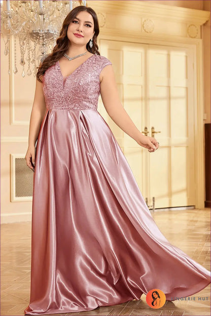 Lace Bodice Maxi Dress - Understated Glamour for Every Event - 2xl / Pink - Dresses - Bridal • Clothing • Lingerie Hut