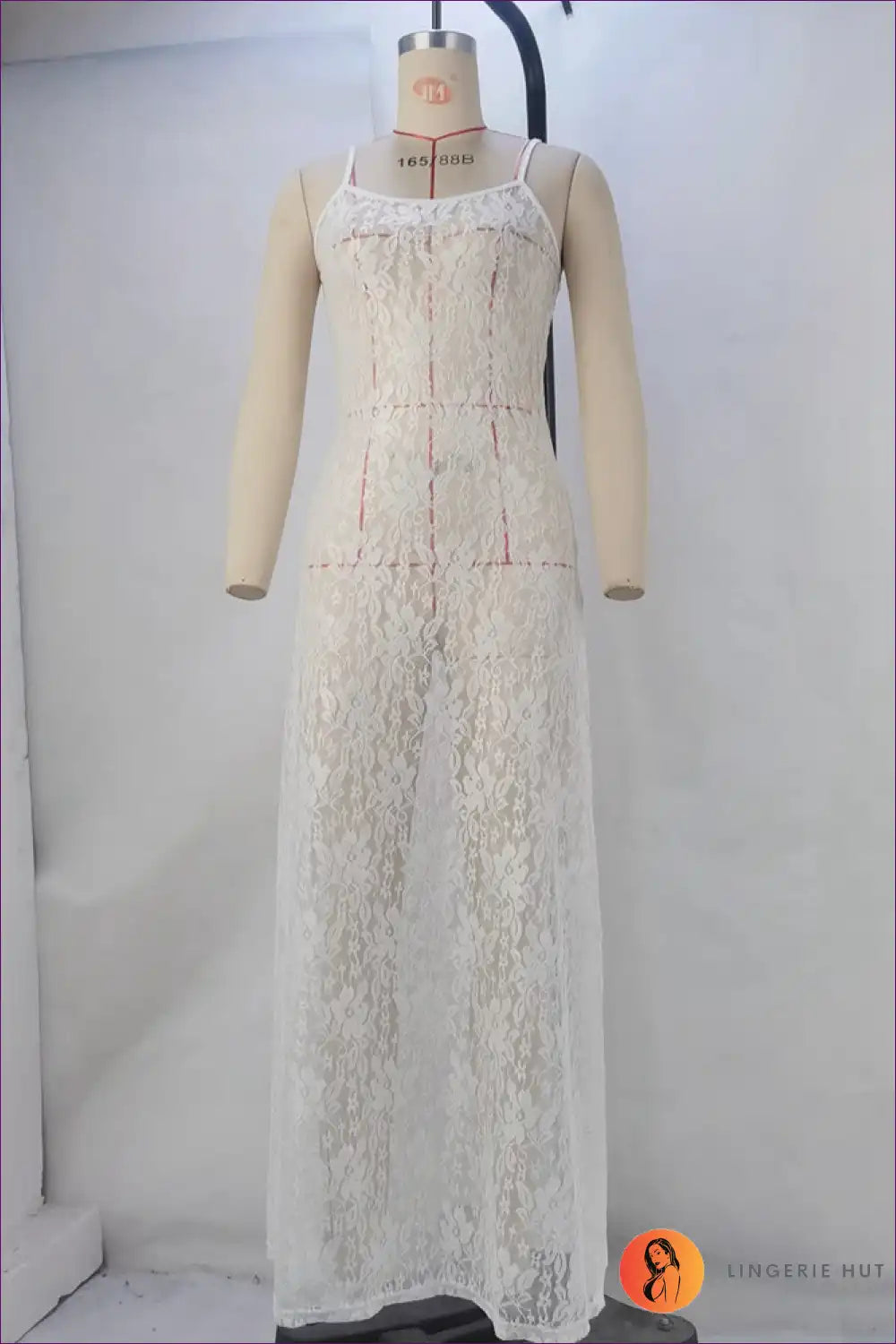 Maxi Dress with Lace Overlay - Beach Goddess for Beachwear, Boho, Bridal, Dress, Evening Wear