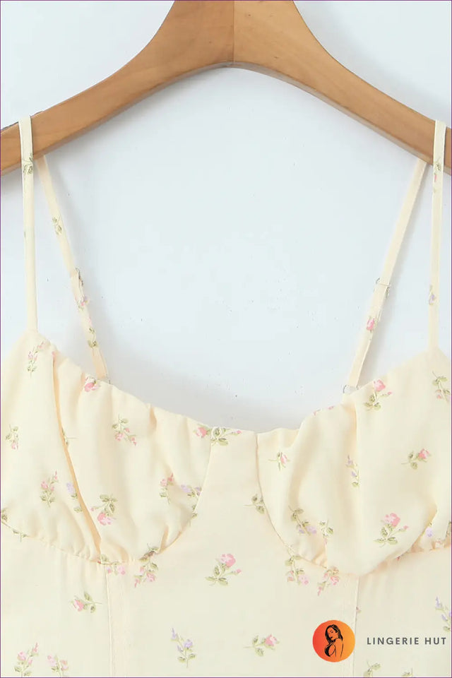 Floral Midi Dress with Smocked Bodice - Effortless Summer Romance