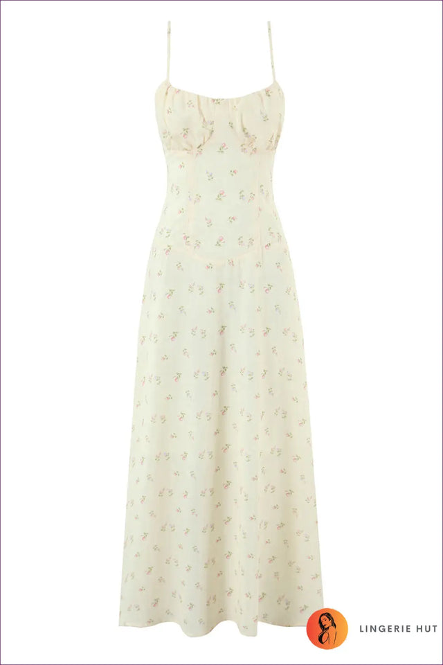 Floral Midi Dress with Smocked Bodice - Effortless Summer Romance