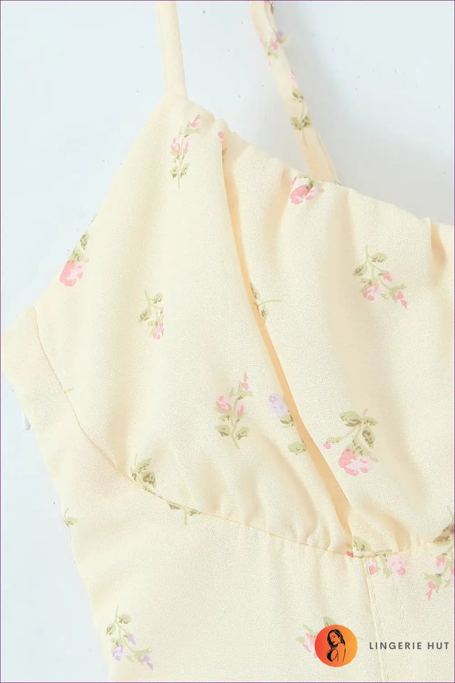 Floral Midi Dress with Smocked Bodice - Effortless Summer Romance