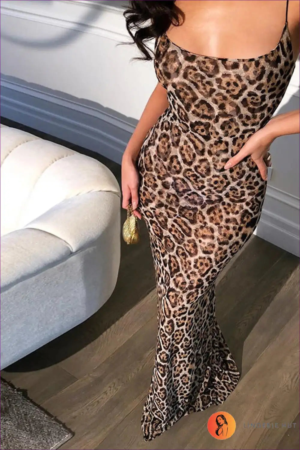 Maxi Dress with Leopard Print - Wild Sophistication for A-line, All Season, Animal, Casual, Date Night