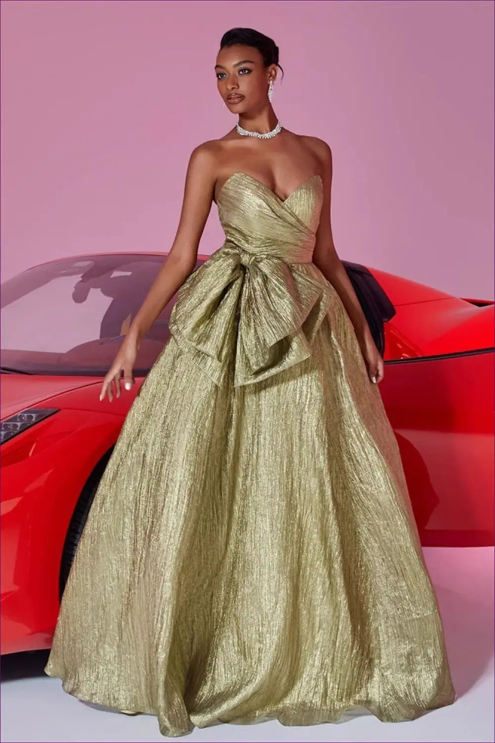 Bow Detail Maxi Dress - Statement Evenings Await - Dresses - Lingerie Hut - A-line • All Season • Backless • Cutout