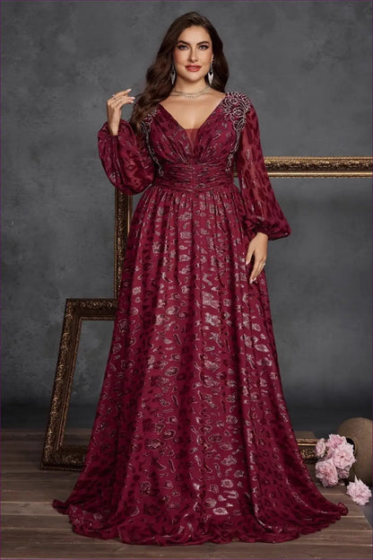 Paisley Sequin Maxi Dress - Gallery Event Glamour - Dresses - Lingerie Hut - A-line • Autumn • Boho • Evening Wear