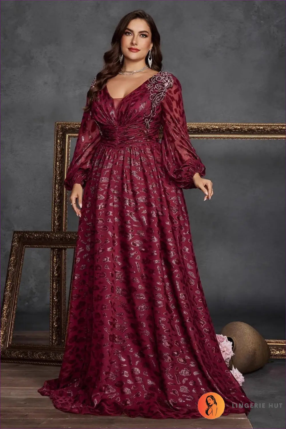 Paisley Sequin Maxi Dress - Gallery Event Glamour - Dresses - Lingerie Hut - A-line • Autumn • Boho • Evening Wear