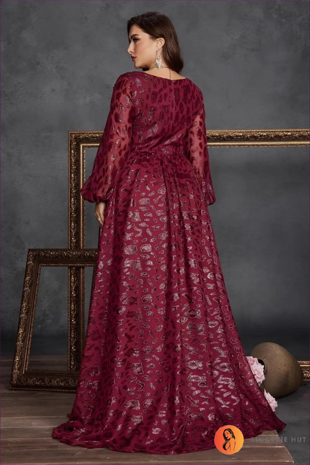 Paisley Sequin Maxi Dress - Gallery Event Glamour - Dresses - Lingerie Hut - A-line • Autumn • Boho • Evening Wear