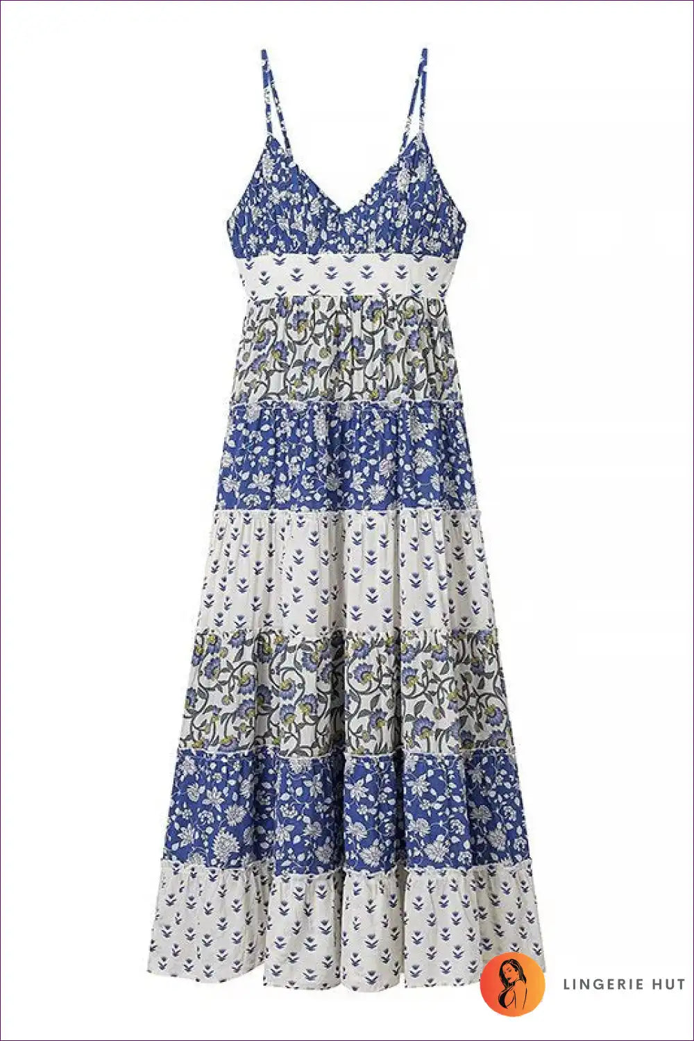 Maxi Dress with Patchwork Print - Bohemian Storyteller for A-line, Boho, Casual, Dress, Everyday