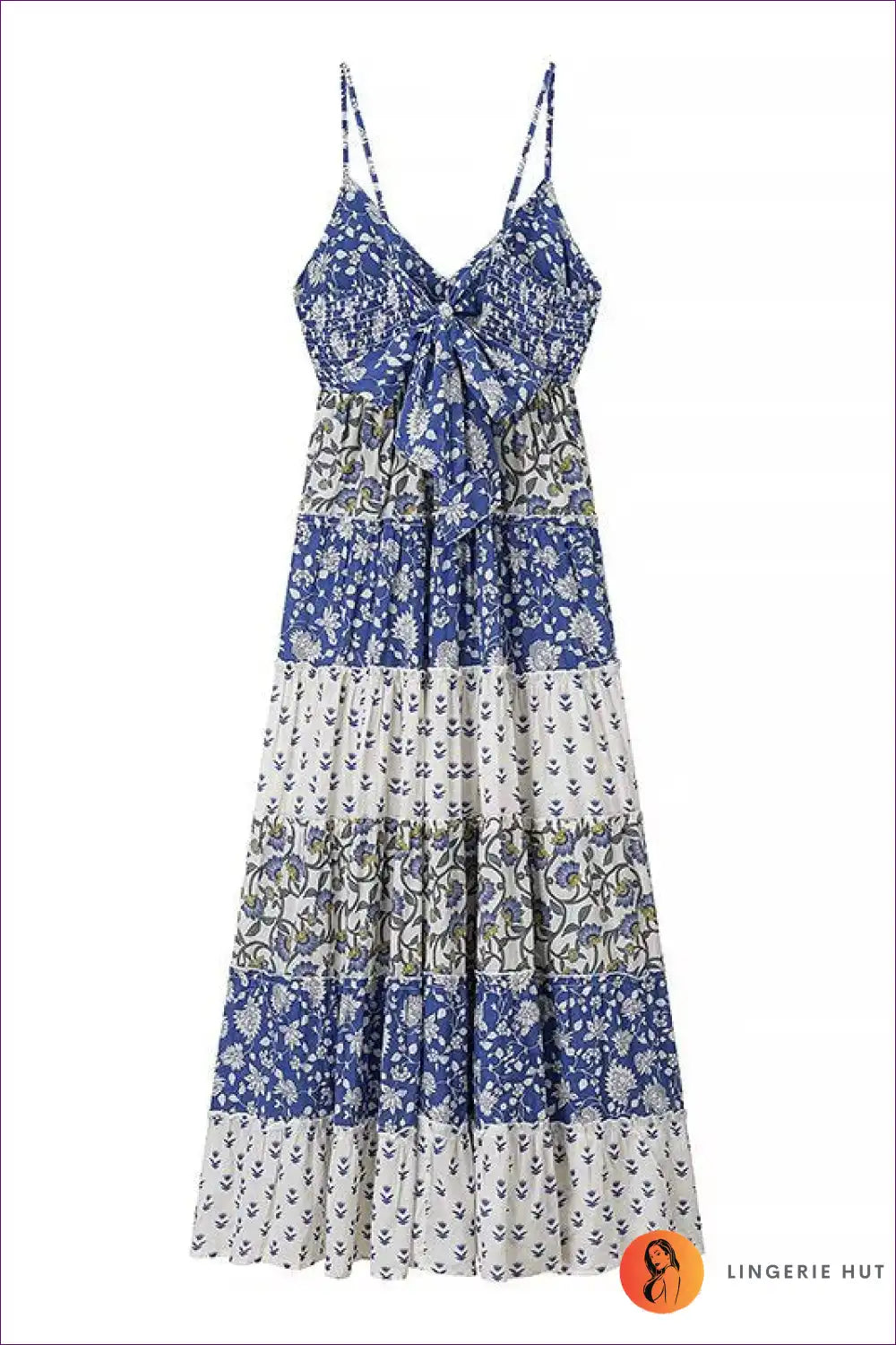 Maxi Dress with Patchwork Print - Bohemian Storyteller for A-line, Boho, Casual, Dress, Everyday