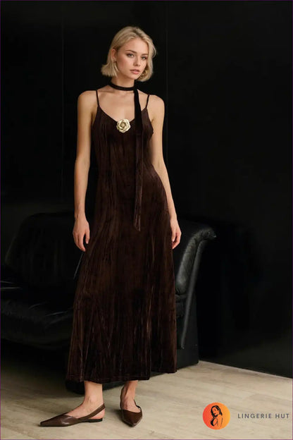 Maxi Dress with Pleated Texture - Bohemian Elegance for Backless, Boho, Casual, Dress, Evening Wear
