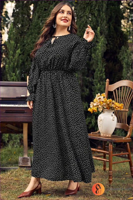 Maxi Polka Dot A-line Dress - Garden Party Ready - Dresses - Lingerie Hut - All Season • Casual • Everyday
