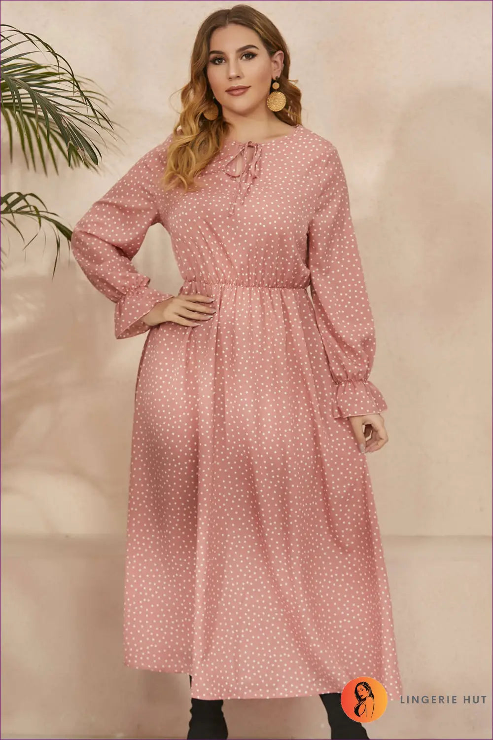 Maxi Polka Dot A-line Dress - Garden Party Ready - Dresses - Lingerie Hut - All Season • Casual • Everyday