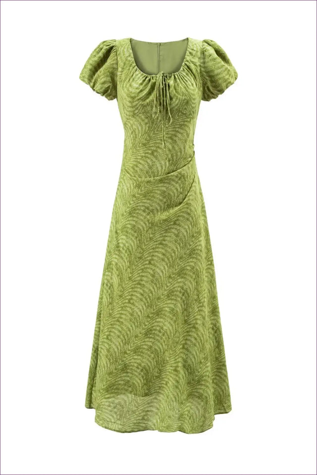 Maxi Dress with Puff Sleeves - Garden Party Ready