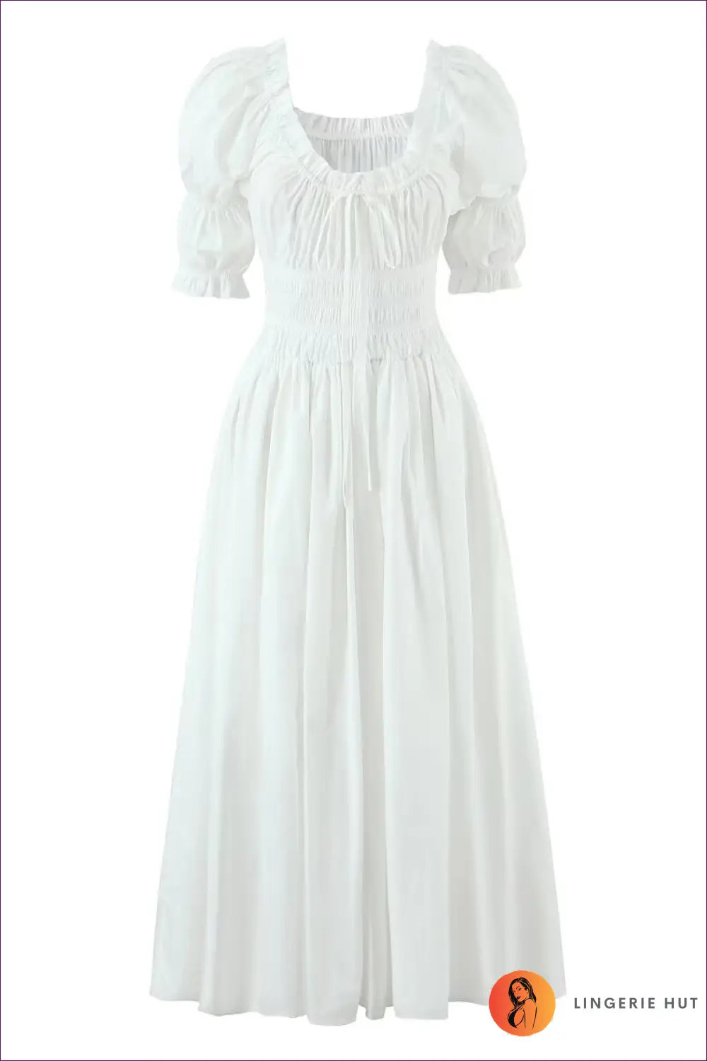 Puff Sleeve Maxi Dress - Effortless Romance for Special Occasions - s / White - Dresses - Boho • Chiffon • Clothing