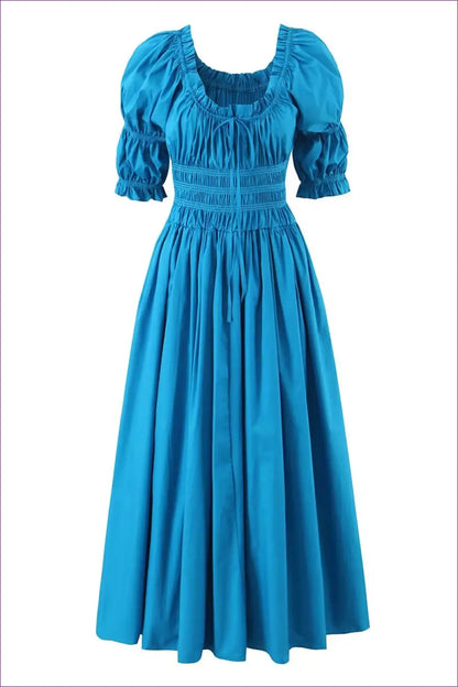 Puff Sleeve Maxi Dress - Effortless Romance for Special Occasions - Dresses - Boho • Chiffon • Clothing • Glamour