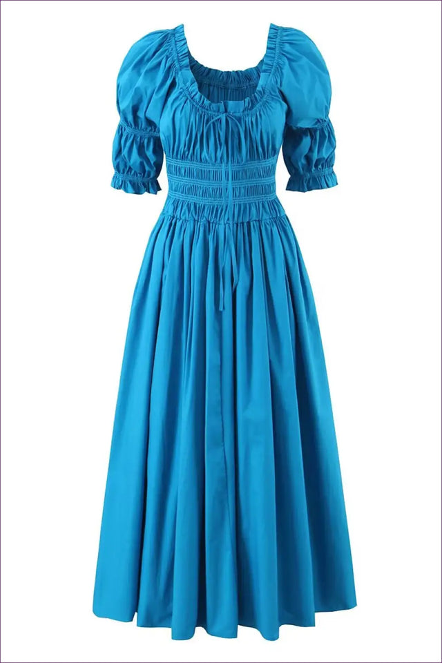 Puff Sleeve Maxi Dress - Effortless Romance for Special Occasions