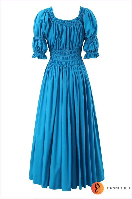 Puff Sleeve Maxi Dress - Effortless Romance for Special Occasions - Dresses - Lingerie Hut - A-line • All Season • Boho