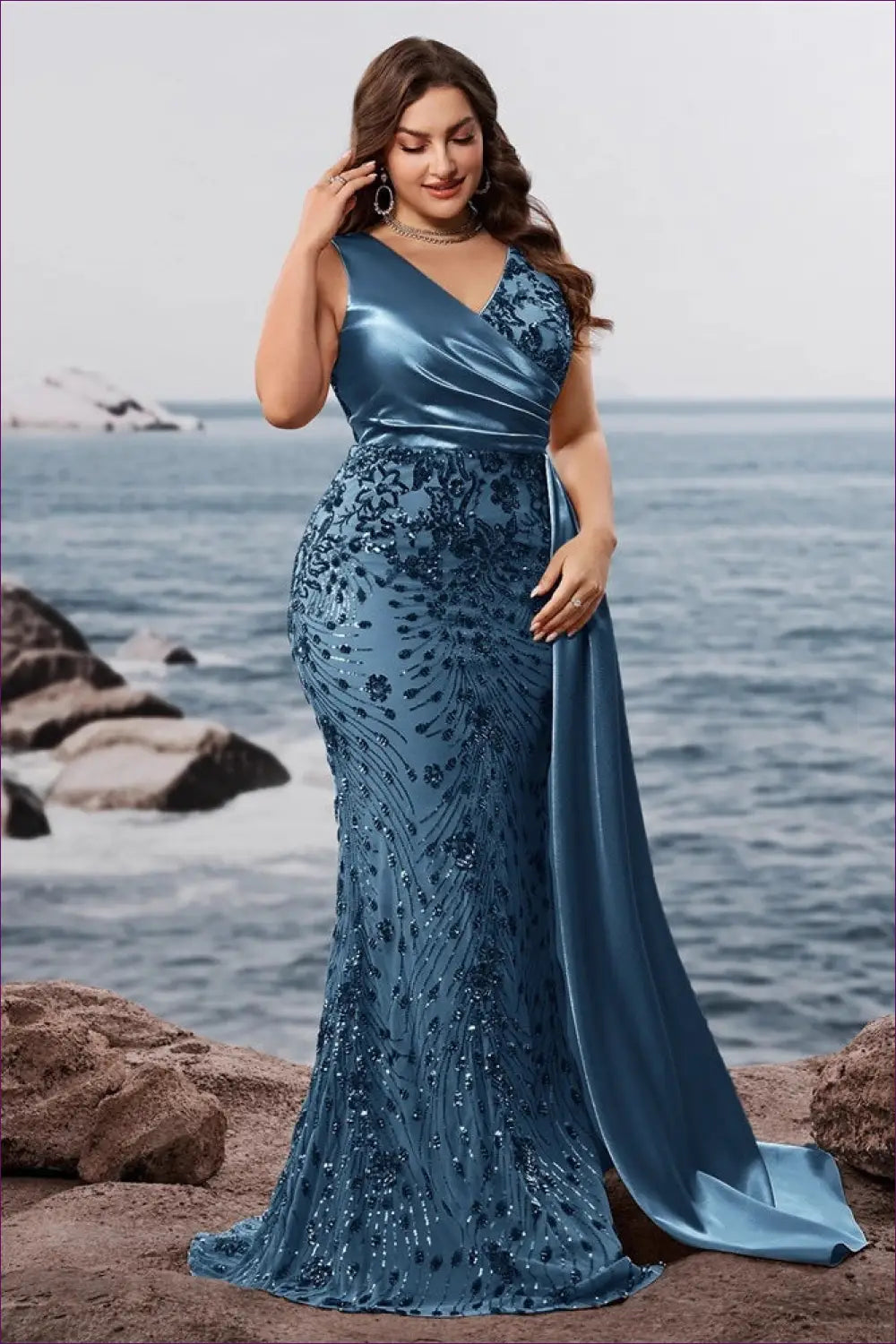 Maxi Dress with Sequin Bodice - Understated Glamour - Dresses - Lingerie Hut - A-line • All Season • Evening Wear