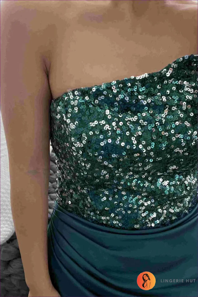 Maxi Dress with Sequin Overlay - Modern Fairy Tale