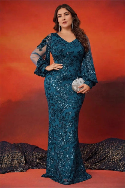 Maxi Sequin Dress - Evening Glamour for any Celebration - Dresses - Lingerie Hut - Autumn • Evening Wear • Formal