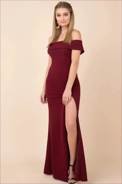 Off-shoulder Maxi Dress - Understated Glamour - Dresses - Lingerie Hut - All Season • Backless • Cutout • Evening Wear