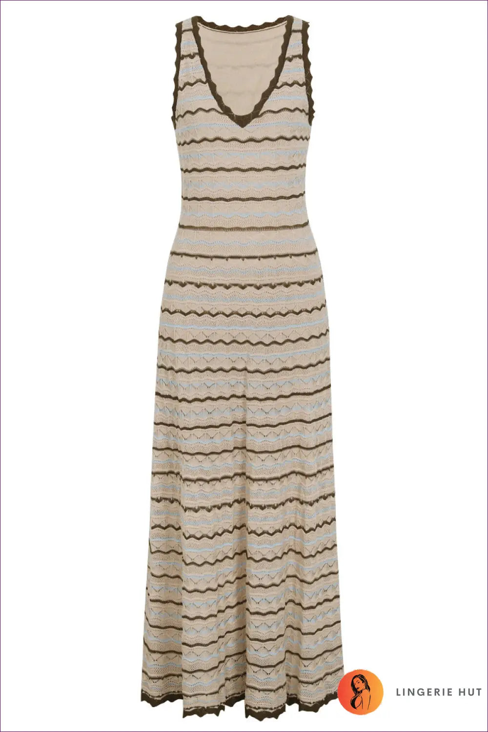Maxi Dress with Signature Waist Detail - Late Afternoon Glow - s / Sleeveless - Casual • Cotton • Dresses • Everyday