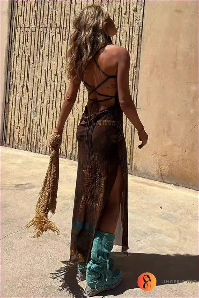 Maxi Sundress with Spaghetti Straps - Effortless Boho Glamour