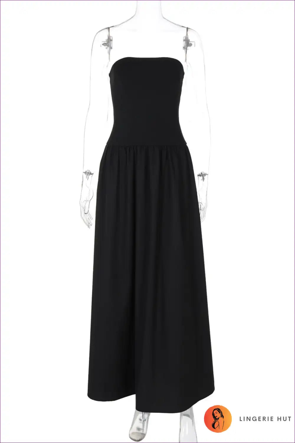 Maxi Dress with Strapless Design - Effortless Elegance for Backless, Casual, Dress, Evening Wear, Formal Wear