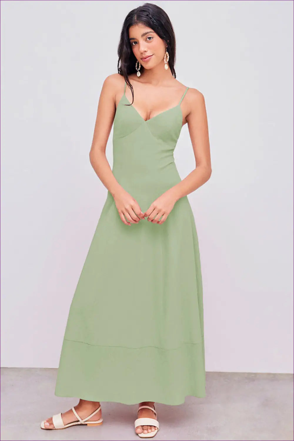 Maxi Dress with Tie Waist Detail - Effortless Grace - Backless • Casual • Cotton • Dresses - Lingerie Hut