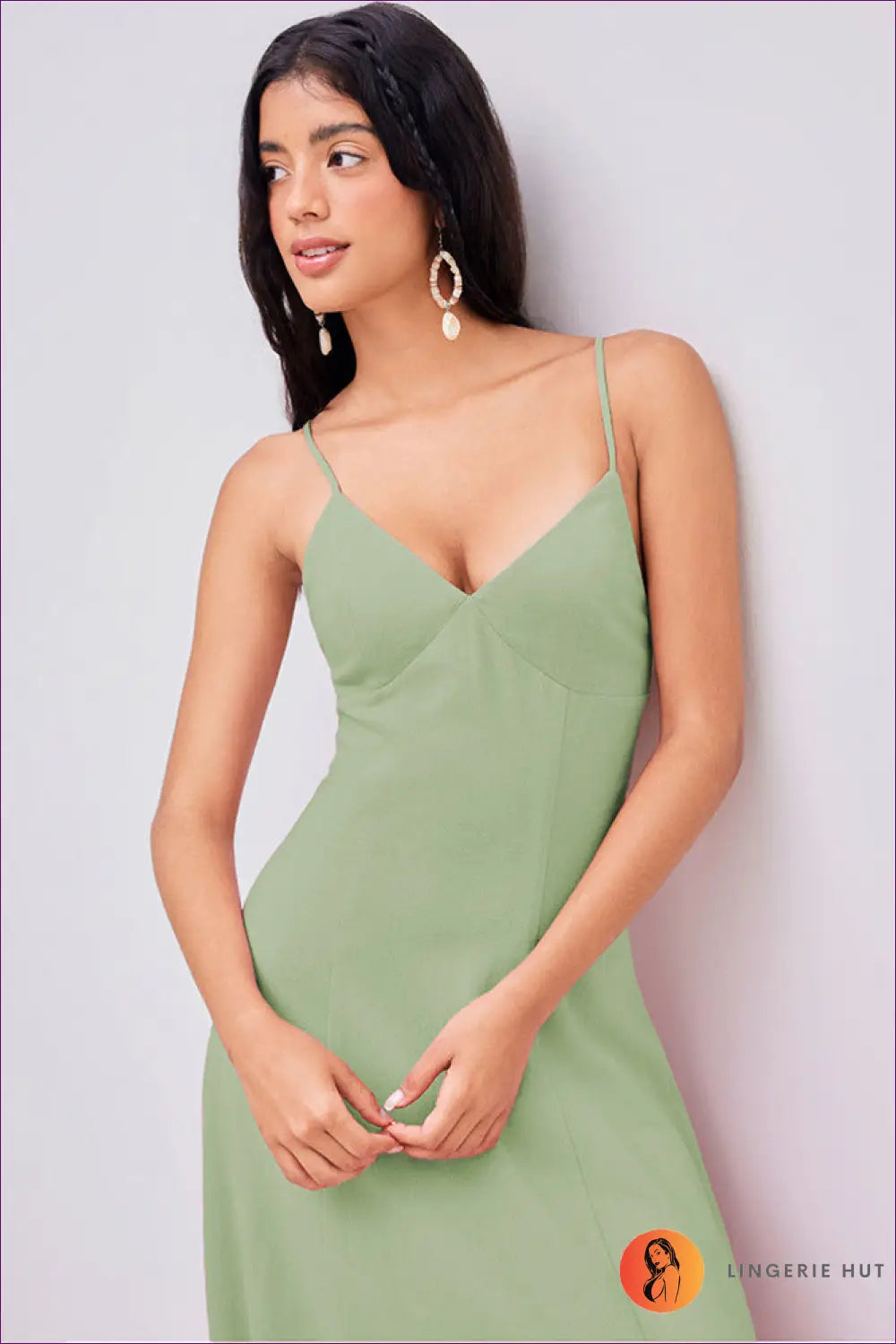 Maxi Dress with Tie Waist Detail - Effortless Grace - s / Green - Backless • Casual • Cotton • Dresses - Lingerie Hut