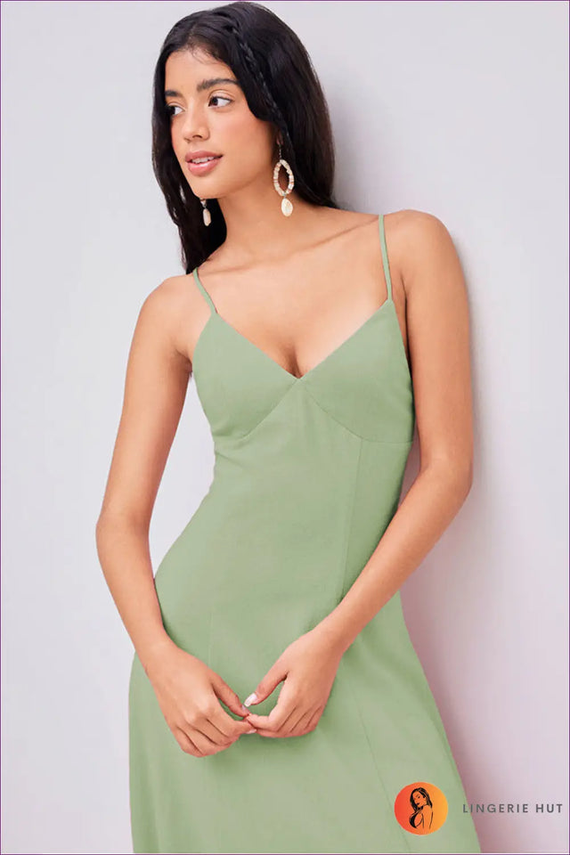 Maxi Dress with Tie Waist Detail - Effortless Grace