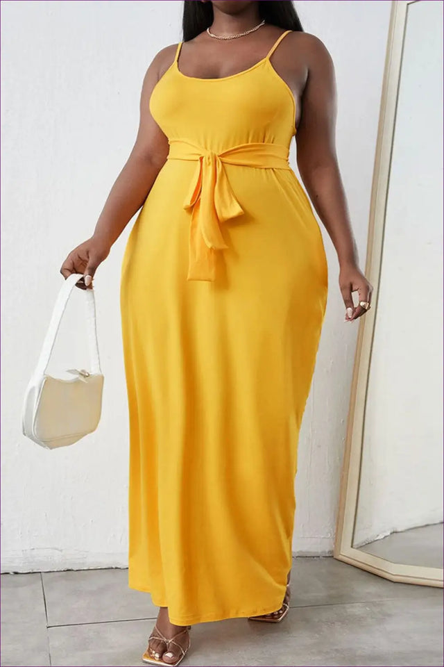 Maxi Dress with Tie Waist - Effortless Summer Grace