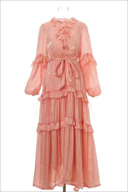Maxi Dress with Tiered Ruffles - Bohemian Romance