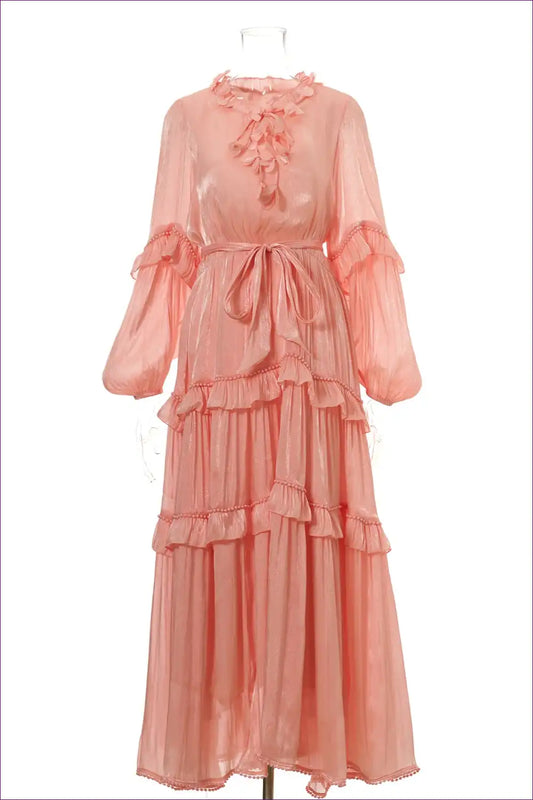Maxi Dress with Tiered Ruffles - Bohemian Romance