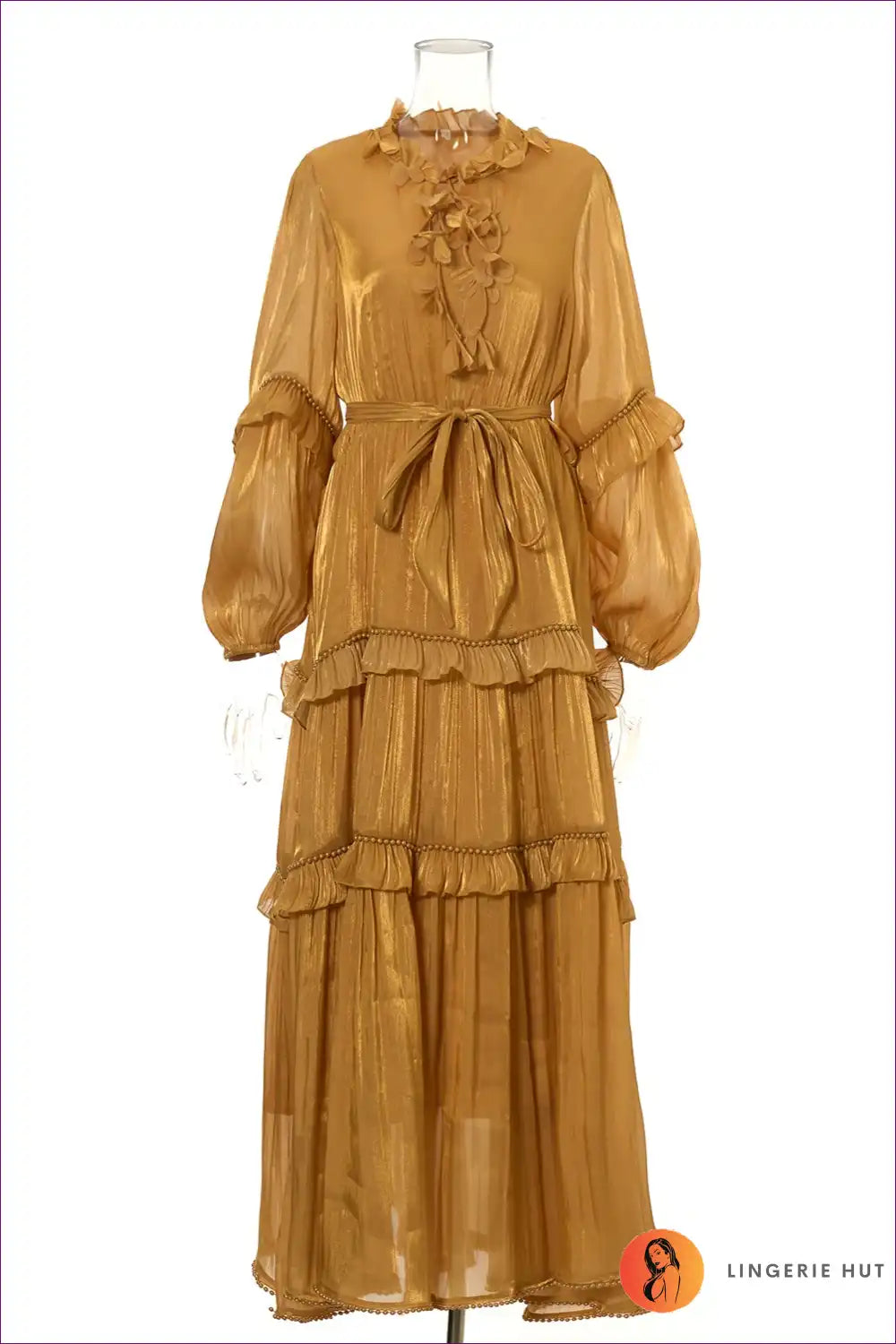 Maxi Dress with Tiered Ruffles - Bohemian Romance