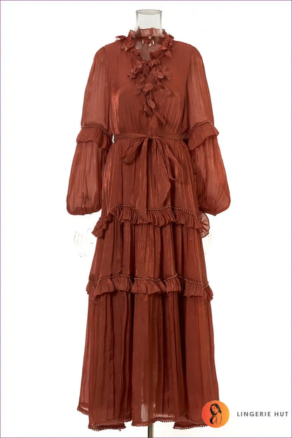 Maxi Dress with Tiered Ruffles - Bohemian Romance