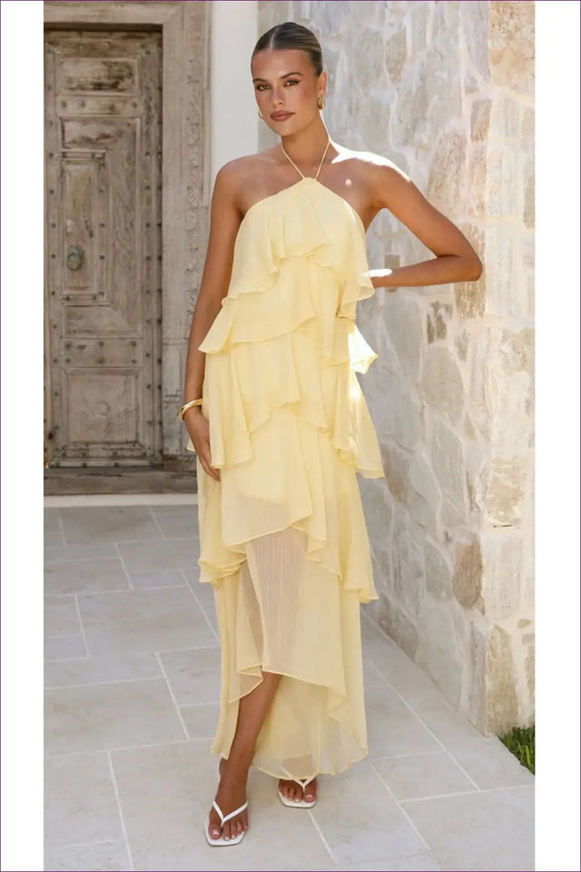 Maxi Dress with Tiered Ruffles - Effortless Romance